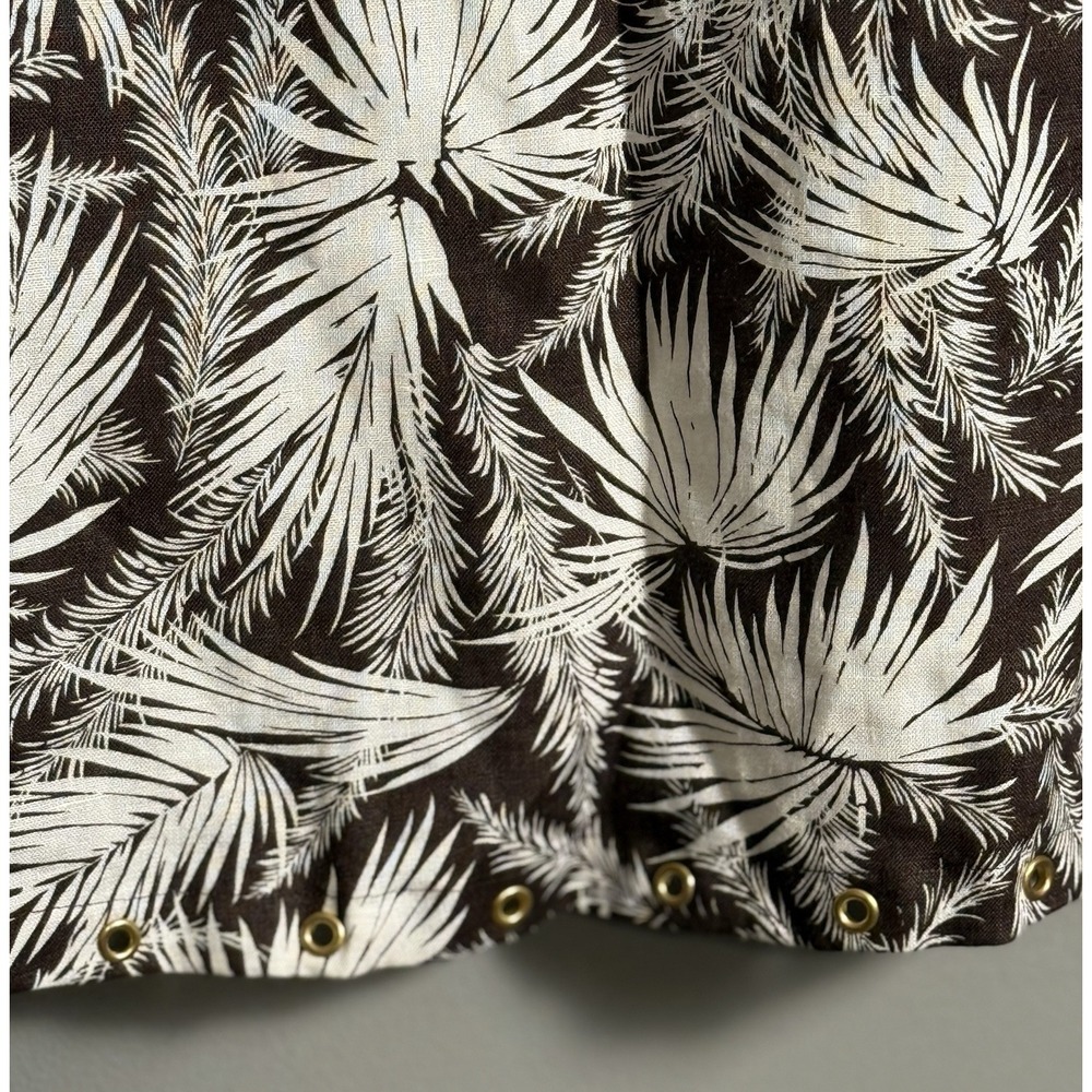 Michael Kors Brown White‎ Linen Palm Shirt - Picture 4 of 8